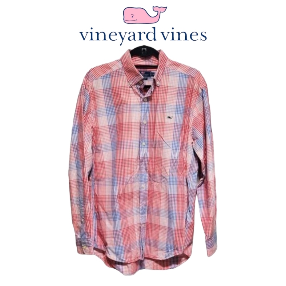 🔥PRICE CUT🔥LIKE NEW VINEYARD VINES LONG SLEEVE 100% COTTON WHALE SHIRT SZ M